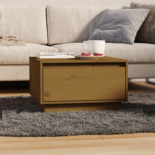 Couchtisch Honigbraun 55x56x32 cm Massivholz Kiefer - Pazzar.ch