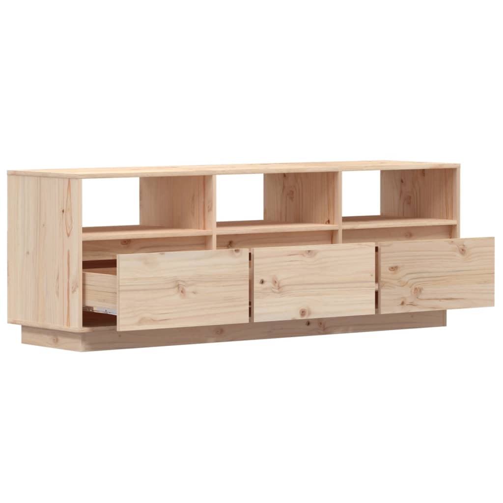TV-Schrank 140x37x50 cm Massivholz Kiefer - Pazzar.ch