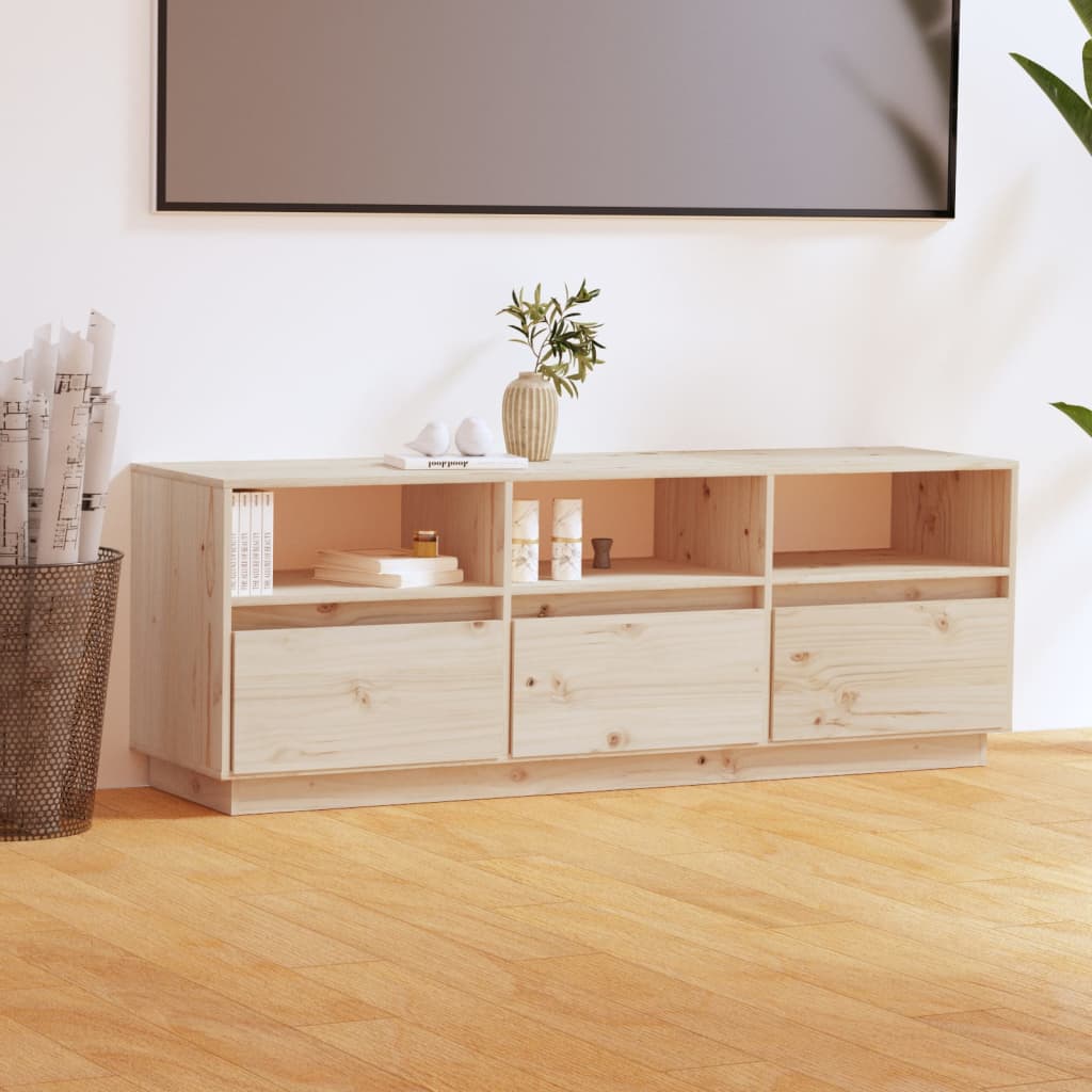 TV-Schrank 140x37x50 cm Massivholz Kiefer - Pazzar.ch