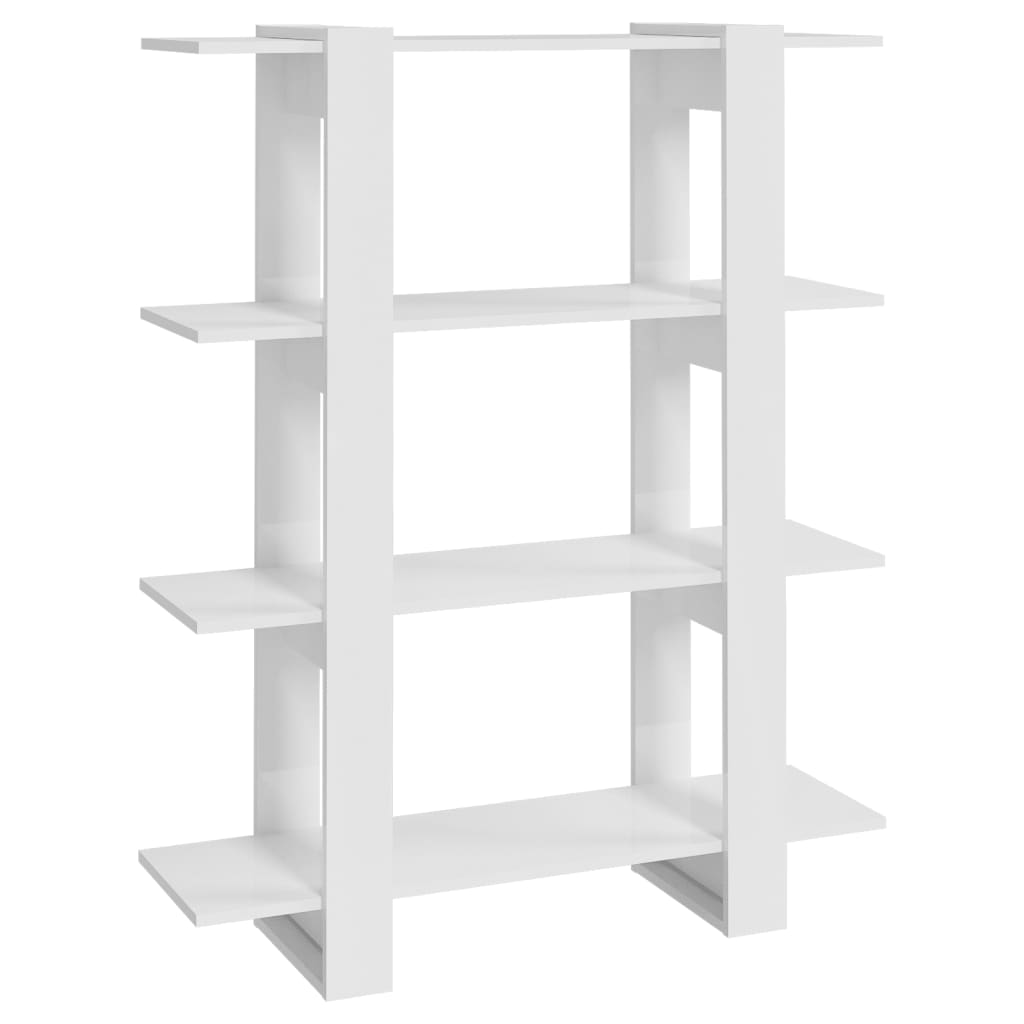 Bücherregal/Raumteiler Hochglanz-Weiß 100x30x123,5 cm - Pazzar.ch