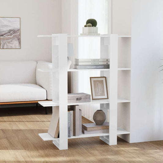 Bücherregal/Raumteiler Hochglanz-Weiß 100x30x123,5 cm - Pazzar.ch