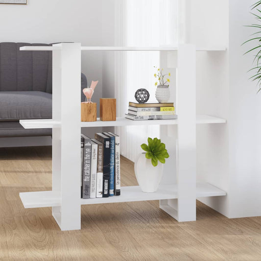 Bücherregal/Raumteiler Hochglanz-Weiß 100x30x87 cm - Pazzar.ch