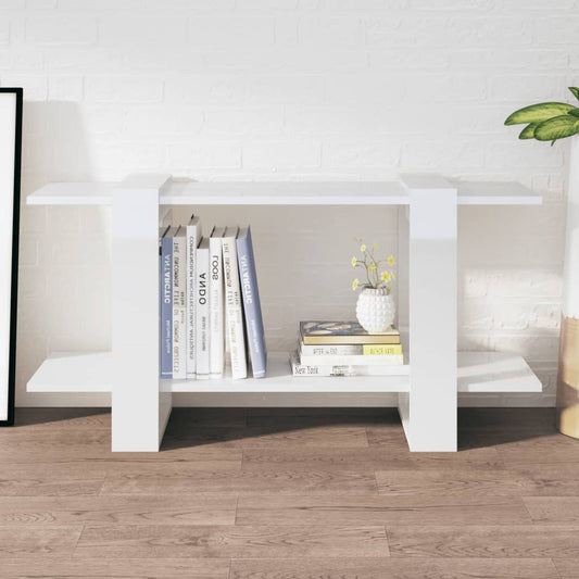 Bücherregal Hochglanz-Weiß 100x30x51 cm Holzwerkstoff - Pazzar.ch