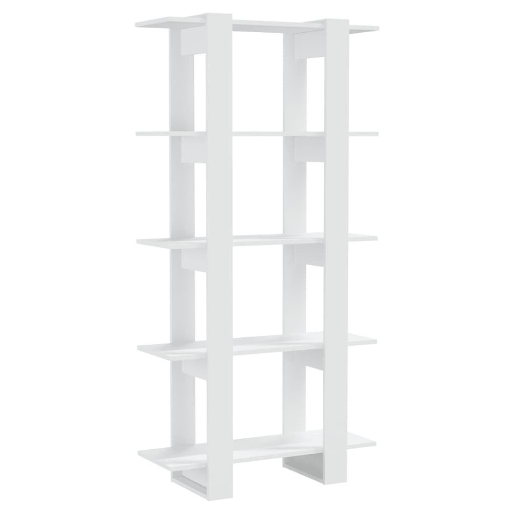 Bücherregal/Raumteiler Weiß 80x30x160 cm Holzwerkstoff