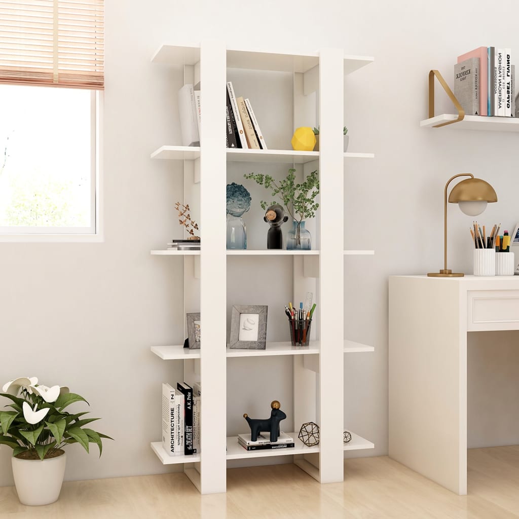 Bücherregal/Raumteiler Weiß 80x30x160 cm Holzwerkstoff - Pazzar.ch