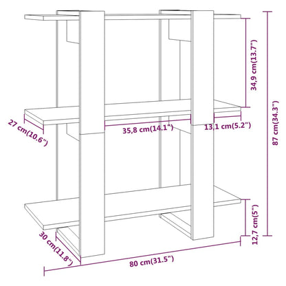 Bücherregal/Raumteiler Weiß 80x30x87 cm - Pazzar.ch