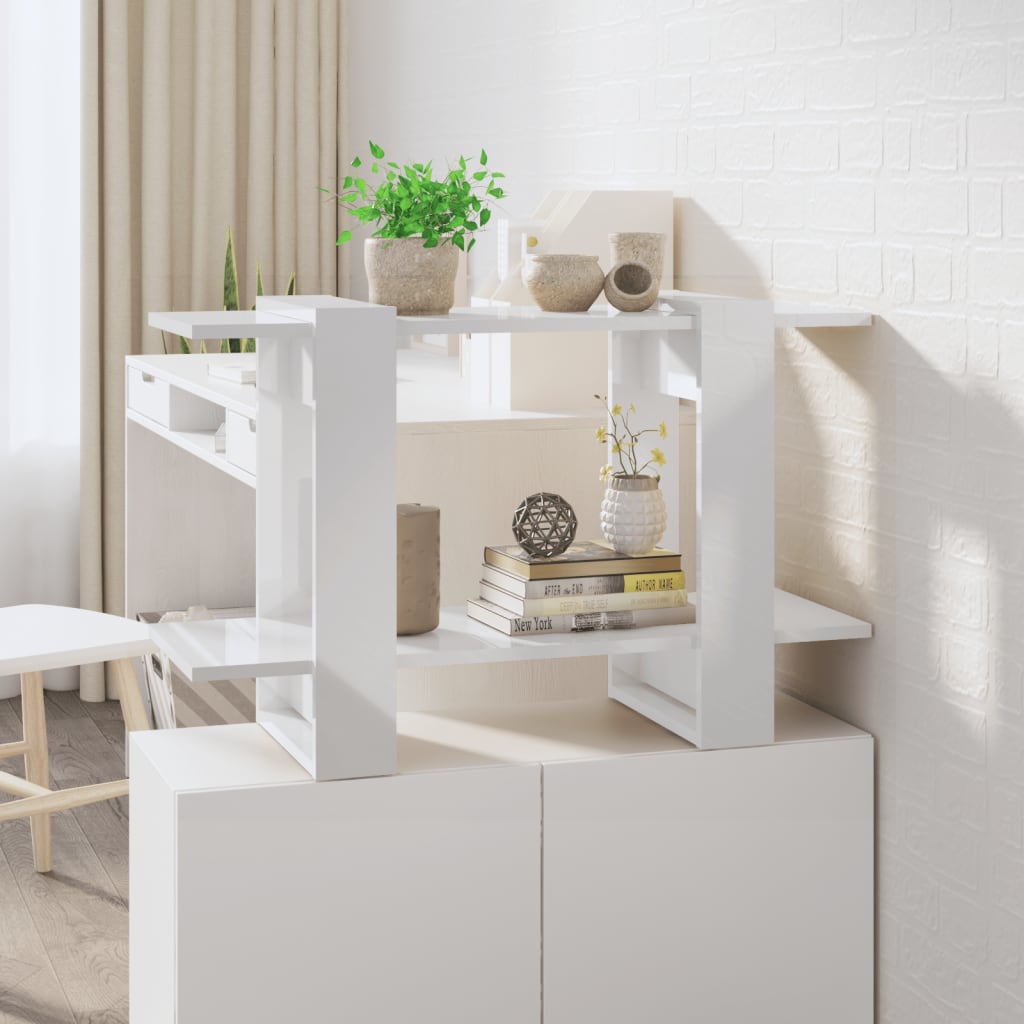 Bücherregal/Raumteiler Hochglanz-Weiß 80x30x51 cm - Pazzar.ch