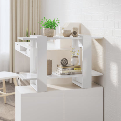 Bücherregal/Raumteiler Hochglanz-Weiß 80x30x51 cm - Pazzar.ch