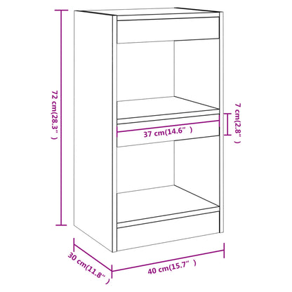 Bücherregal/Raumteiler Sonoma-Eiche 40×30×72 cm - Pazzar.ch