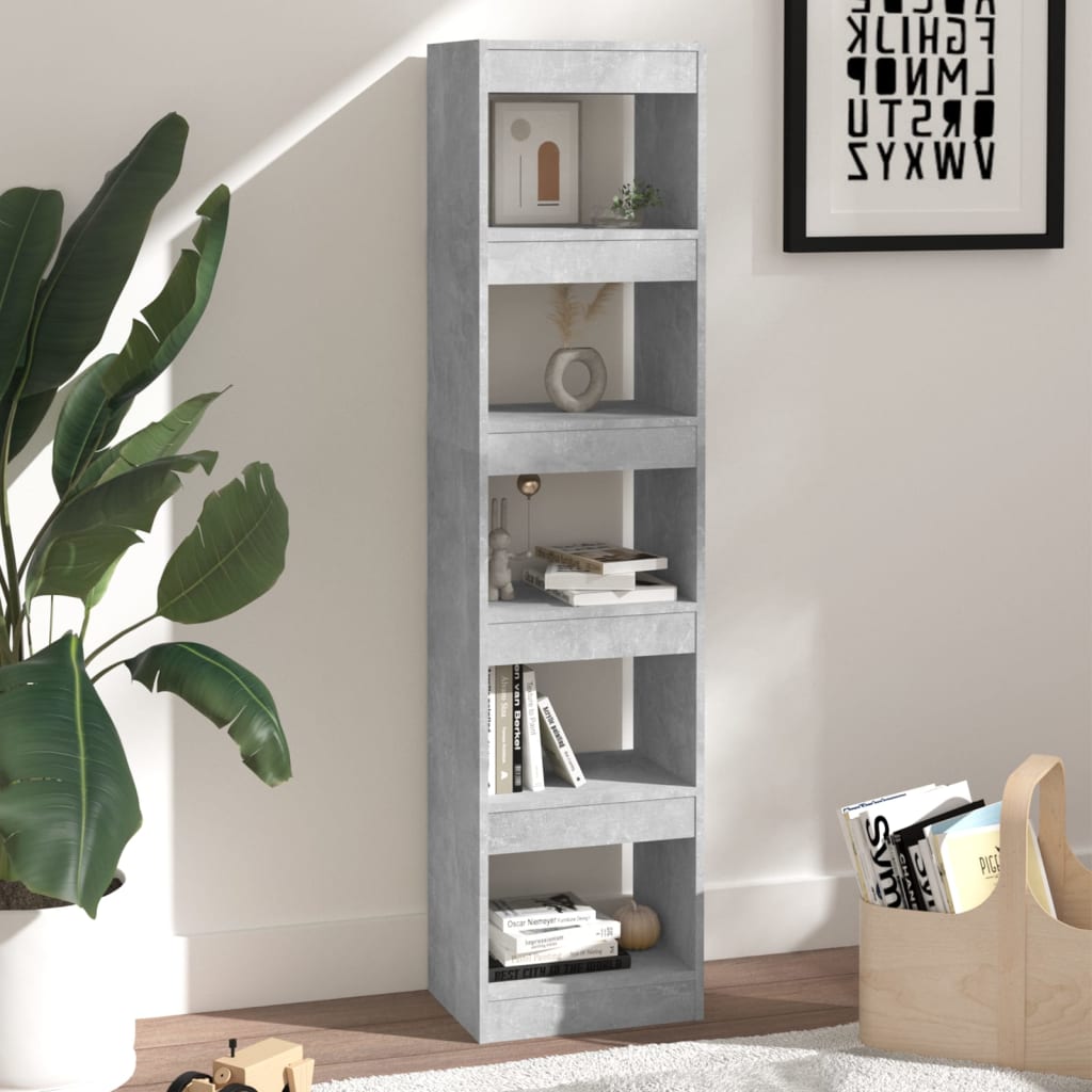 Bücherregal/Raumteiler Betongrau 40x30x166 cm - Pazzar.ch