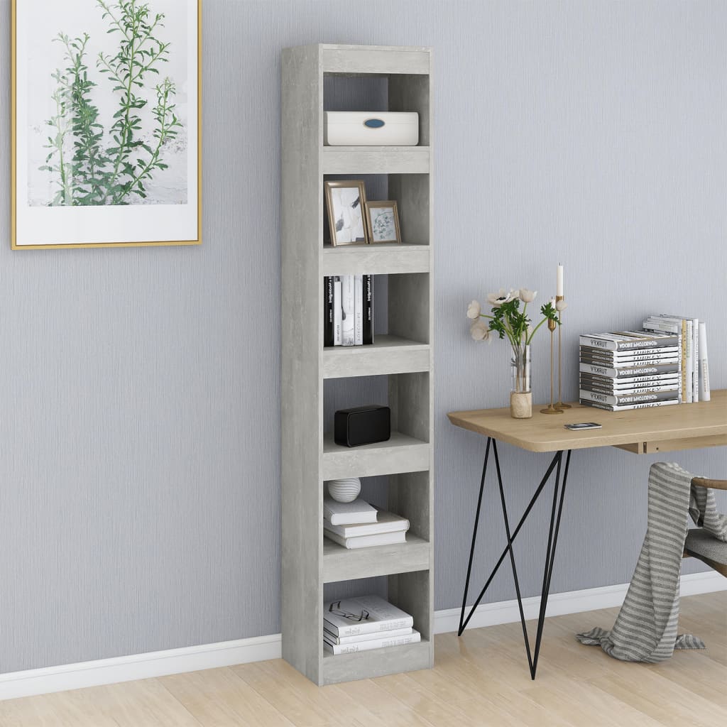 Bücherregal/Raumteiler Betongrau 40x30x198 cm - Pazzar.ch