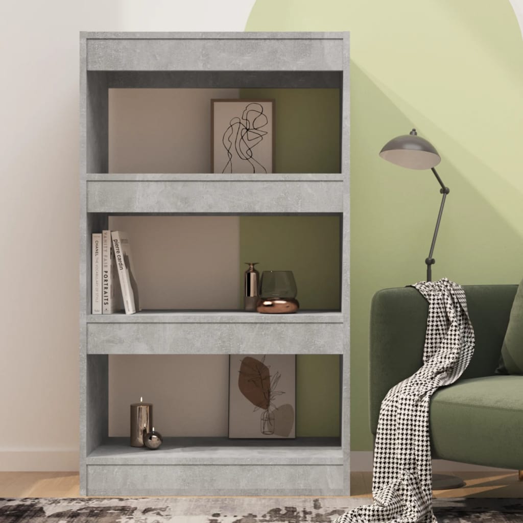 Bücherregal/Raumteiler Betongrau 60x30x103 cm Holzwerkstoff - Pazzar.ch