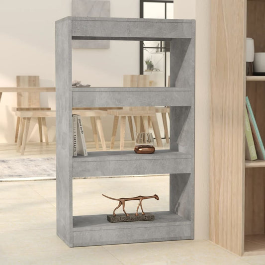 Bücherregal/Raumteiler Betongrau 60x30x103 cm Holzwerkstoff - Pazzar.ch