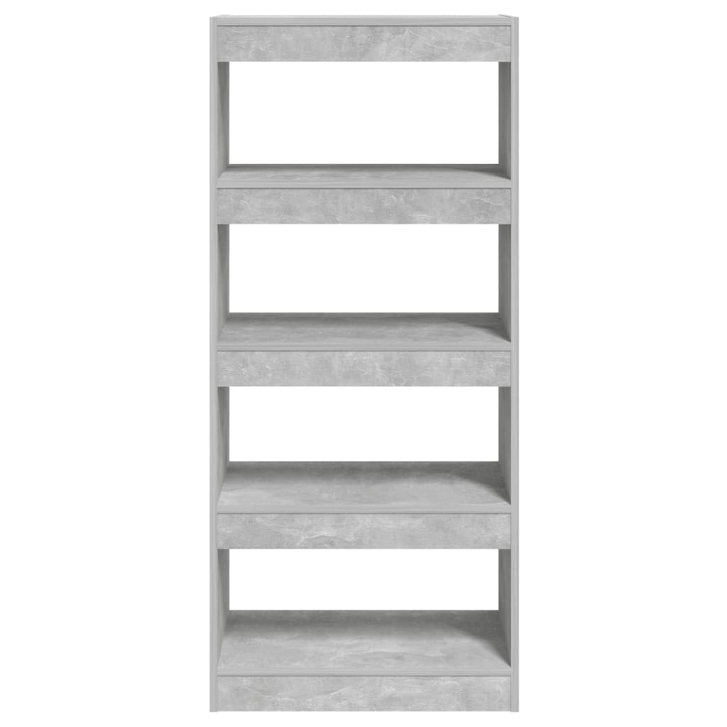 Bücherregal/Raumteiler Betongrau 60x30x135 cm Holzwerkstoff - Pazzar.ch