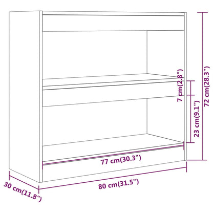 Bücherregal/Raumteiler Sonoma-Eiche 80x30x72 cm - Pazzar.ch