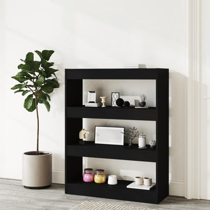 Bücherregal/Raumteiler Schwarz 80x30x103 cm Holzwerkstoff - Pazzar.ch