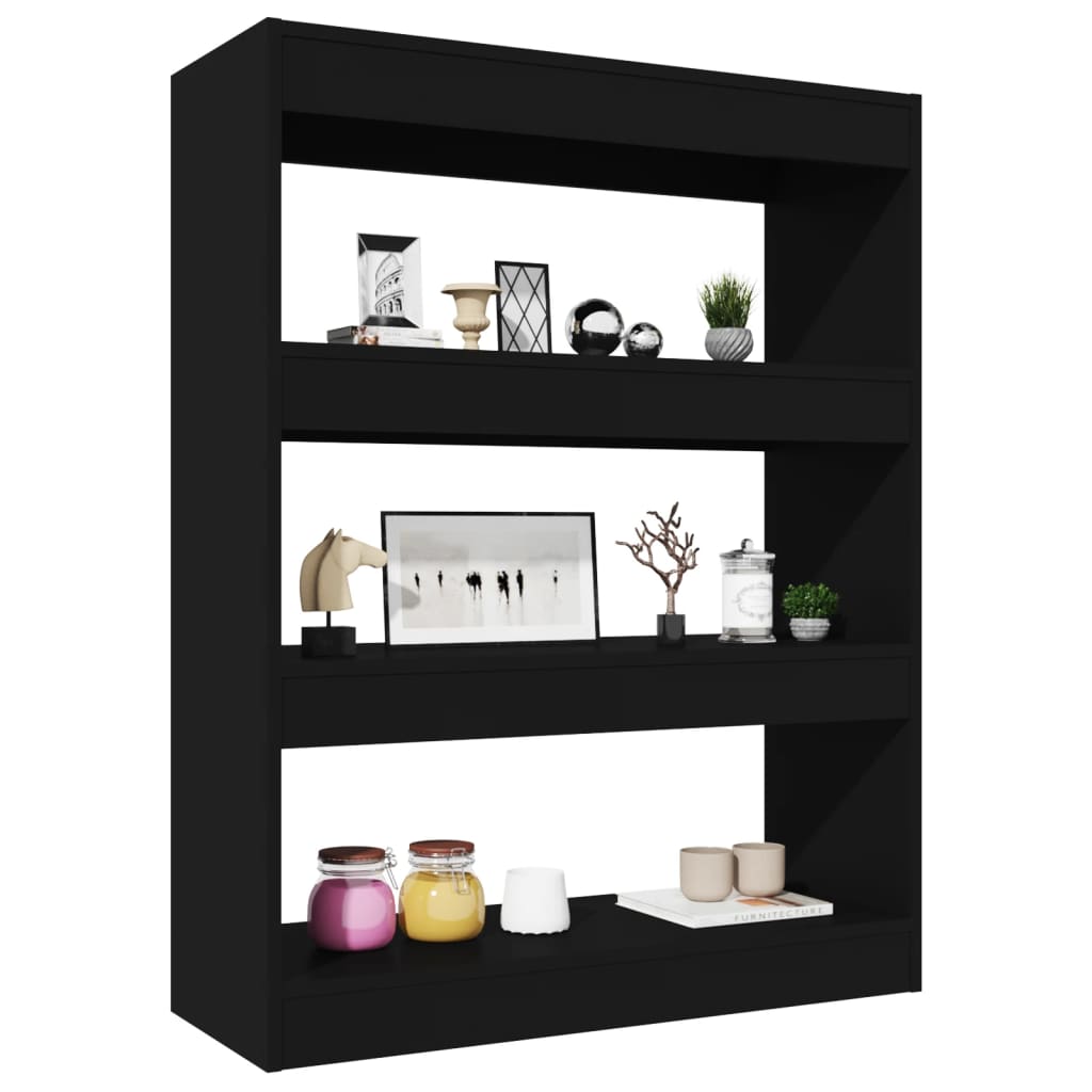 Bücherregal/Raumteiler Schwarz 80x30x103 cm Holzwerkstoff - Pazzar.ch