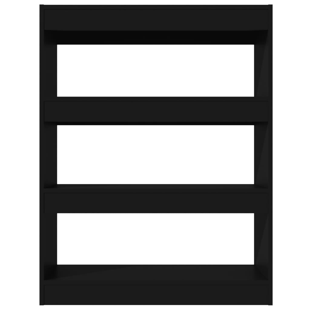 Bücherregal/Raumteiler Schwarz 80x30x103 cm Holzwerkstoff - Pazzar.ch