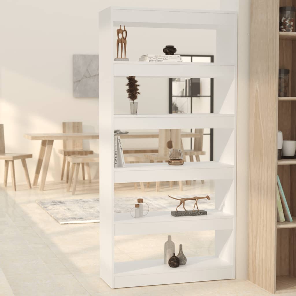 Bücherregal/Raumteiler Weiß 80x30x166 cm Holzwerkstoff - Pazzar.ch