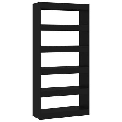 Bücherregal/Raumteiler Schwarz 80x30x166 cm Holzwerkstoff - Pazzar.ch