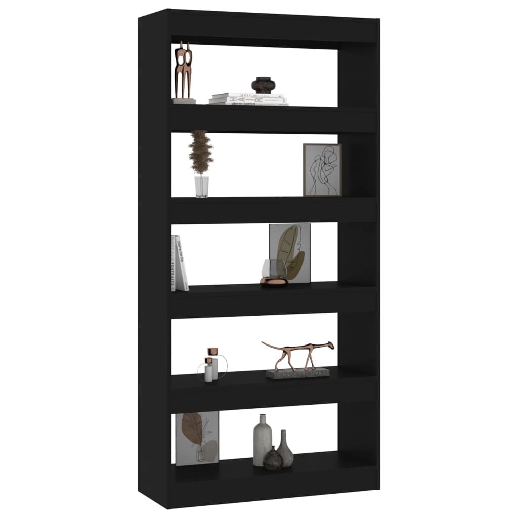 Bücherregal/Raumteiler Schwarz 80x30x166 cm Holzwerkstoff - Pazzar.ch