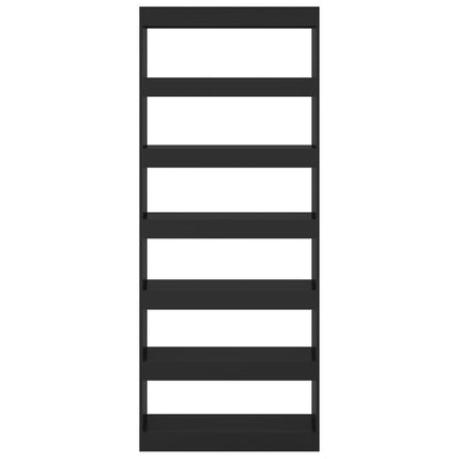 Bücherregal/Raumteiler Schwarz 80x30x198 cm Holzwerkstoff - Pazzar.ch
