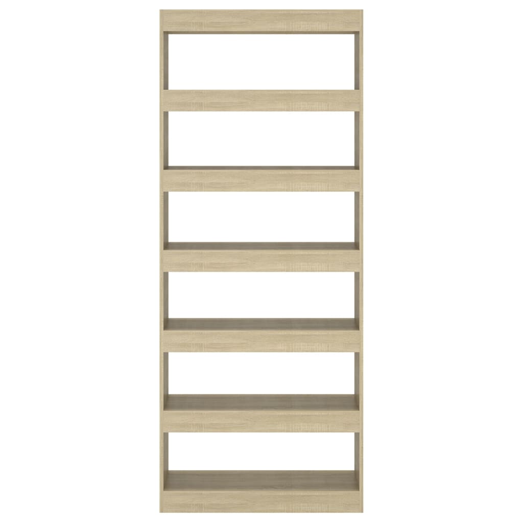 Bücherregal/Raumteiler Sonoma-Eiche 80x30x198 cm Holzwerkstoff - Pazzar.ch