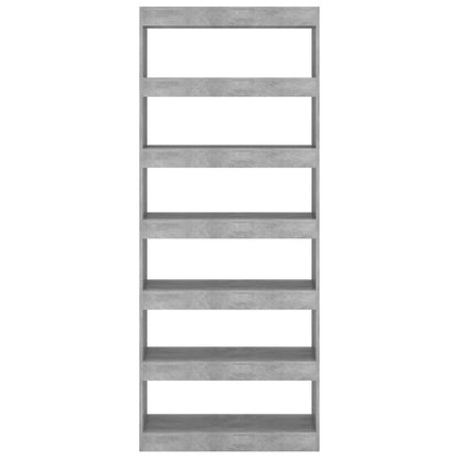 Bücherregal/Raumteiler Betongrau 80x30x198 cm Holzwerkstoff - Pazzar.ch