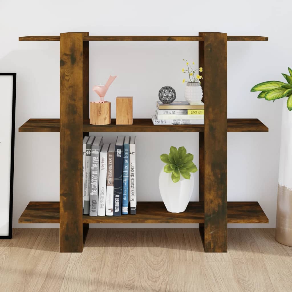 Bücherregal/Raumteiler Räuchereiche 100×30×87 cm - Pazzar.ch