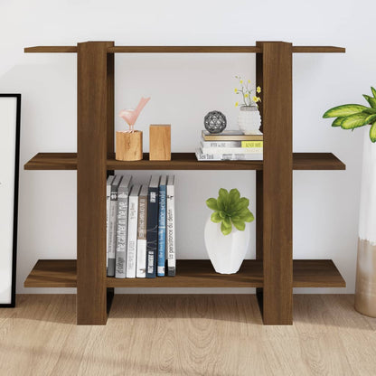 Bücherregal/Raumteiler Braun Eichen-Optik 100×30×87 cm - Pazzar.ch