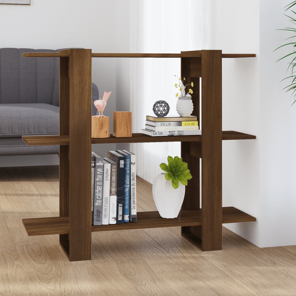 Bücherregal/Raumteiler Braun Eichen-Optik 100×30×87 cm - Pazzar.ch