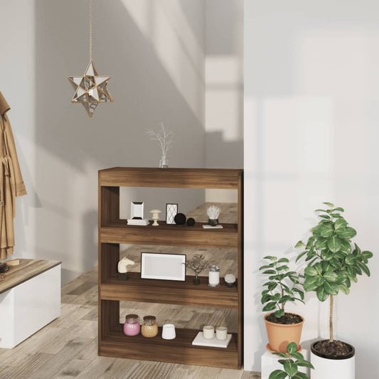 Bücherregal/Raumteiler Braun Eiche 80x30x103 cm Holzwerkstoff - Pazzar.ch