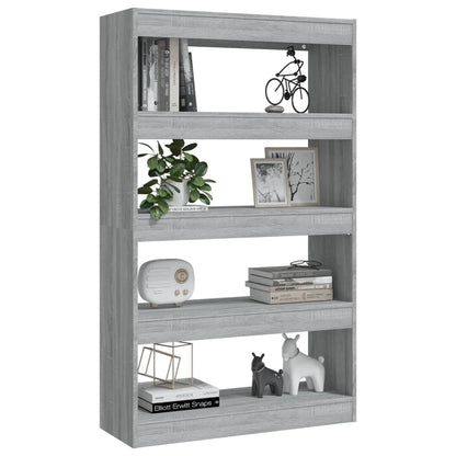 Bücherregal/Raumteiler Grau Sonoma 80x30x135 cm Holzwerkstoff - Pazzar.ch