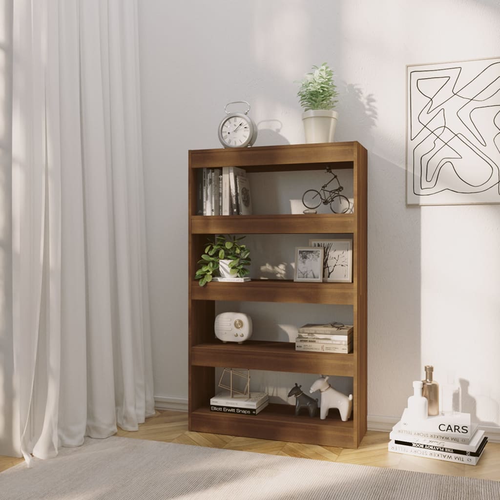 Bücherregal/Raumteiler Braun Eiche 80x30x135 cm Holzwerkstoff - Pazzar.ch