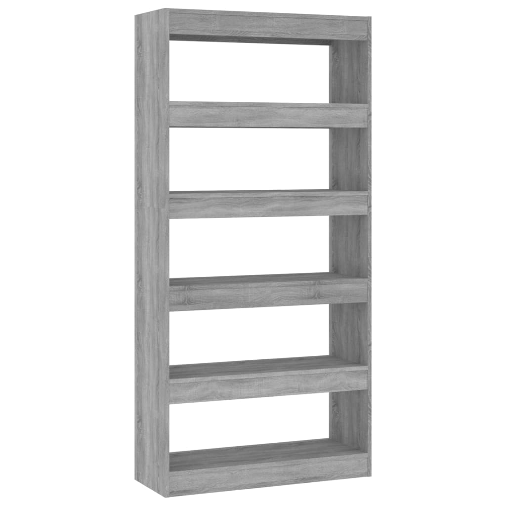 Bücherregal/Raumteiler Grau Sonoma 80x30x166 cm Holzwerkstoff - Pazzar.ch