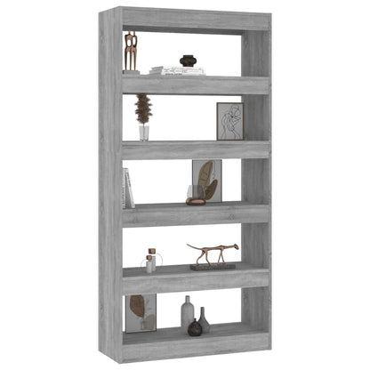 Bücherregal/Raumteiler Grau Sonoma 80x30x166 cm Holzwerkstoff - Pazzar.ch