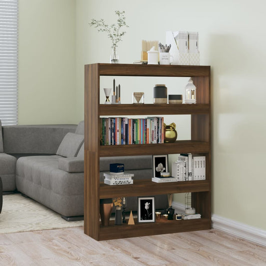 Bücherregal/Raumteiler Braun Eichen-Optik 100×30×135 cm - Pazzar.ch