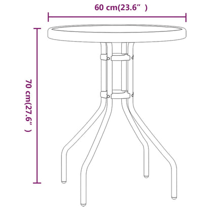 3-tlg. Garten-Bistro-Set Schwarz - Pazzar.ch