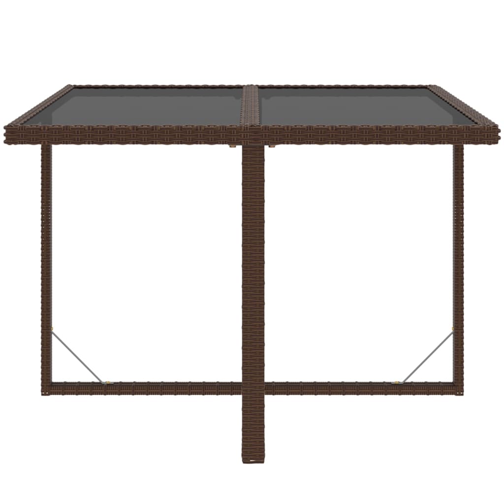 5-tlg. Garten-Essgruppe mit Kissen Poly Rattan Braun - Pazzar.ch