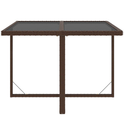 5-tlg. Garten-Essgruppe mit Kissen Poly Rattan Braun - Pazzar.ch