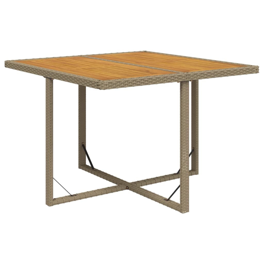 9-tlg. Garten-Essgruppe mit Kissen Poly Rattan Beige - Pazzar.ch