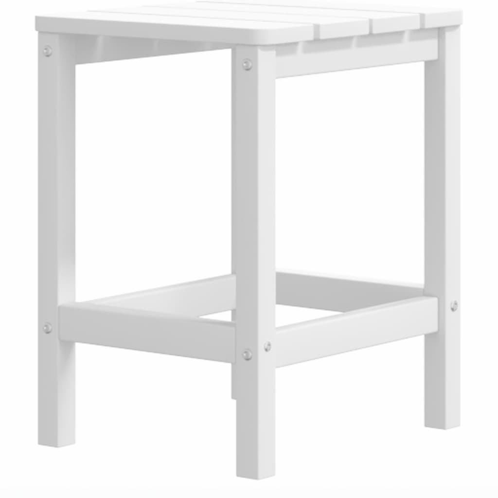 Adirondack-Gartenstuhl mit Hocker & Tisch HDPE Weiß - Pazzar.ch