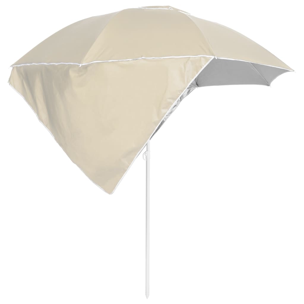 Strandschirm mit Seitenwänden Sandfarbe 215 cm - Pazzar.ch