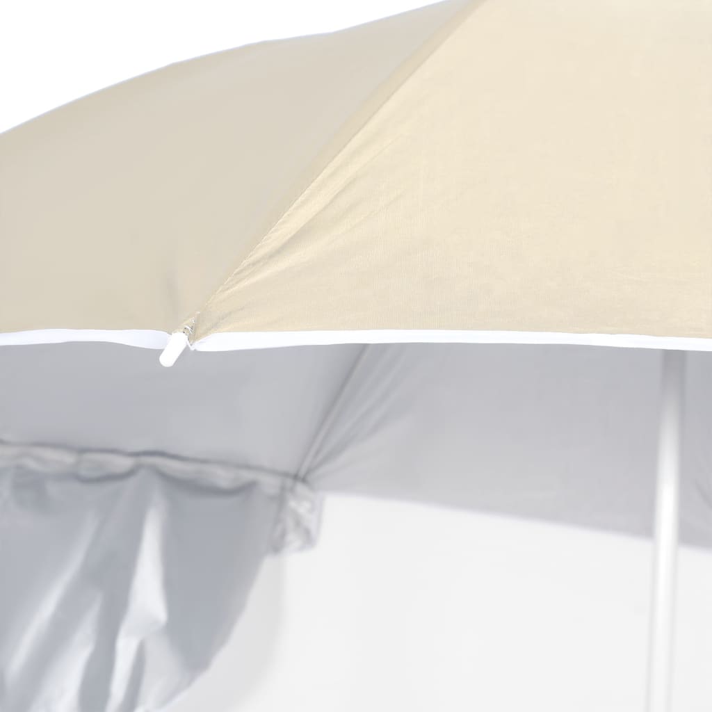 Strandschirm mit Seitenwänden Sandfarbe 215 cm - Pazzar.ch