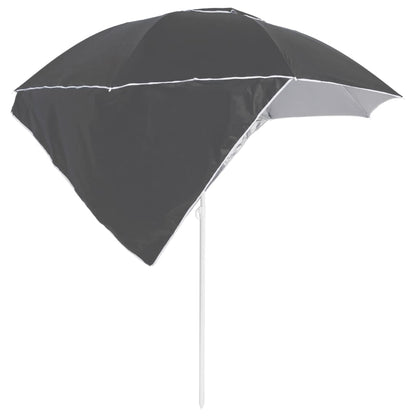 Strandschirm mit Seitenwänden Anthrazit 215 cm - Pazzar.ch