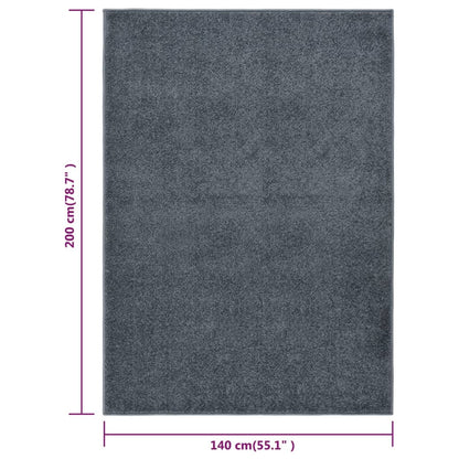 Teppich Kurzflor 140x200 cm Anthrazit - Pazzar.ch