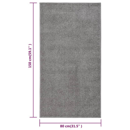 Teppich Kurzflor 80x150 cm Grau - Pazzar.ch