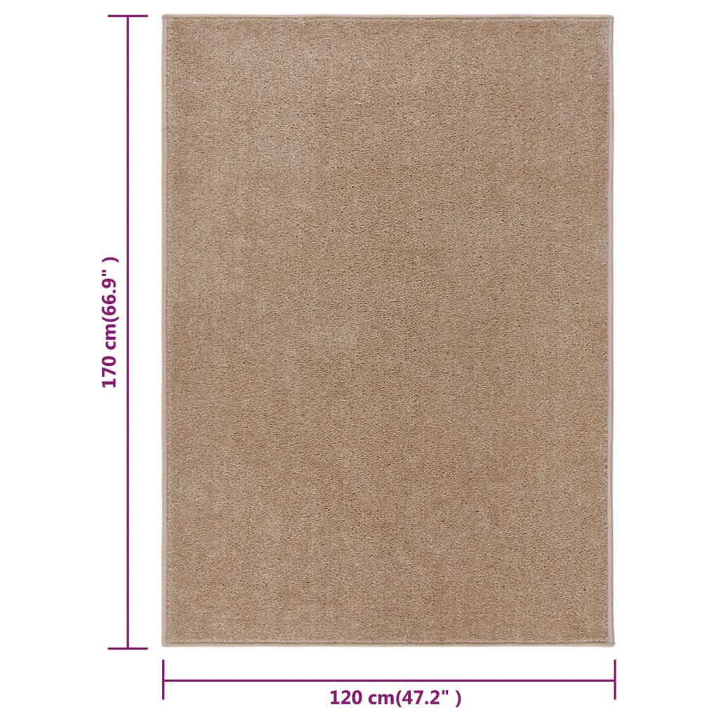 Teppich Kurzflor 120x170 cm Braun - Pazzar.ch