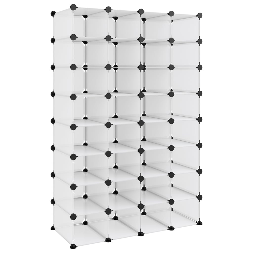 Schuhregal Transparent 93x36,5x140 cm PP - Pazzar.ch