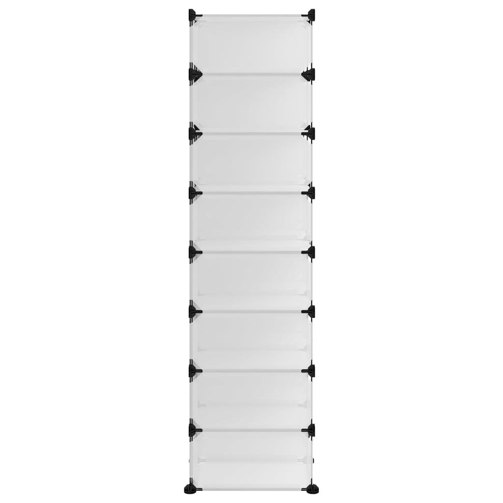 Schuhregal Transparent 93x36,5x140 cm PP - Pazzar.ch